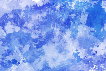 背景素材_水彩テクスチャ_青