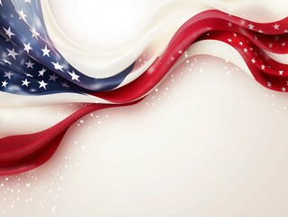 Elegant Patriotic Banner with Eagle and Flag Elements