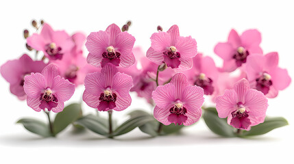 Obraz premium Oncidiums Orchids flowers Isolated on white background.