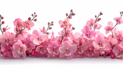 Fototapeta premium Oncidiums Orchids flowers Isolated on white background.