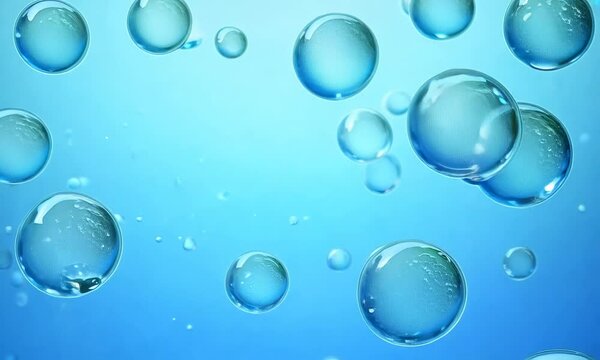 Water bubbles animation seamless loop