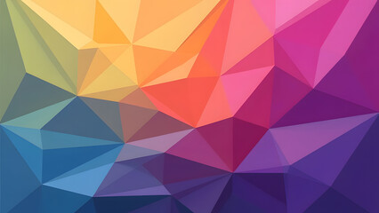 colorful polygonal mosaic texture background, generative ai