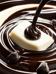 Melting Chocolate Swirl with Butter and Chips	