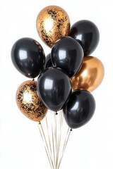Black and Golden Balloons for Celebrations