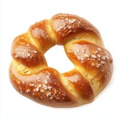 Isolated Soft Pretzel on White Background