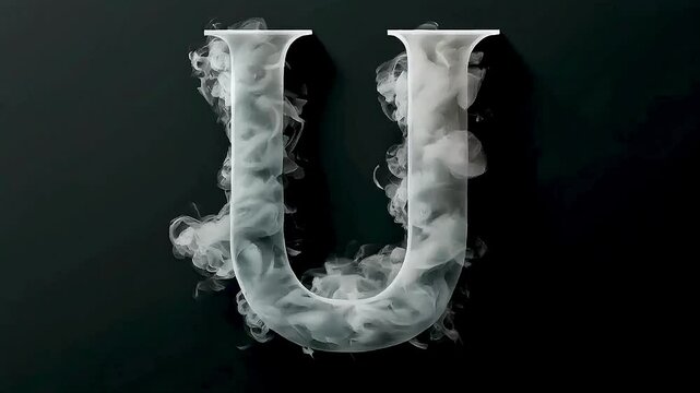 letter is surrounded by  smoke