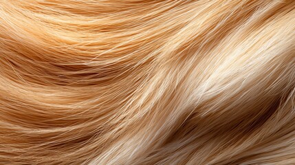 Fototapeta premium Close-up of soft, wavy, golden blonde hair.