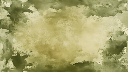 Light brown green olive sage beige abstract watercolor. Art background for design.