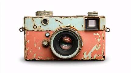 Vintage Rusty Camera  Old Film Camera  Retro Photography Equipment