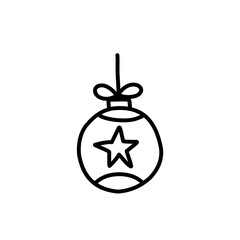 christmas line icon