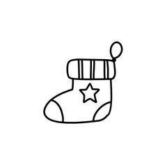 christmas line icon