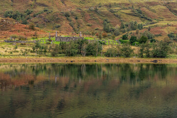 Autumn in Scotland with reflections in the lochs