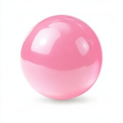 Fototapeta premium Pink Bubble Ball on White Background