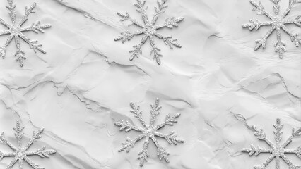 Abstract white monochrome background with 3d grunge texture. Collection winter template with black white gray pattern for seasonal design.