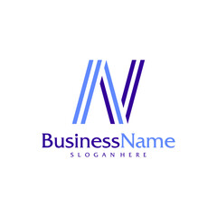 Modern letter AV logo design vector. Creative A V N logo concepts template