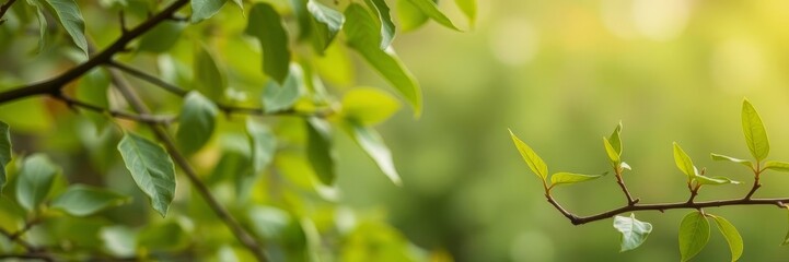 close-up of tree branches swaying in the wind with blurred background, tranquil, growth
