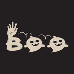 Boo typography Tshirt design