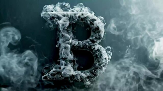 letter is surrounded by  smoke