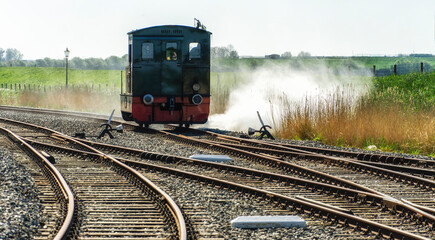 Vintage Steam locomotive in the Netherlands