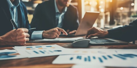 business formal meeting conference discussion with coworker shareholder or client concentrate private ideas created by ai