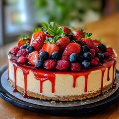 cheesecake with berries
