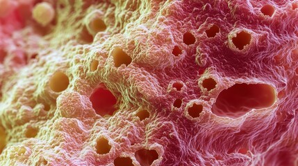 Microscopic View of Colorful Organic Texture