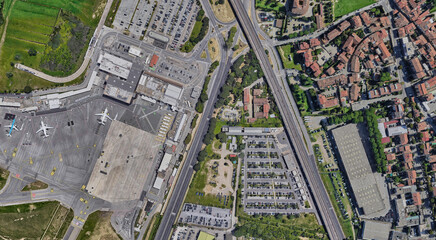 Italy, Florence, bird's-eye view, in summer