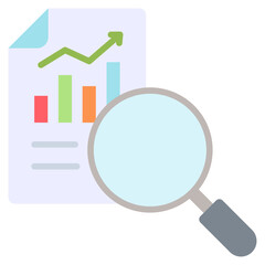 Market Research Icon Flat Icon