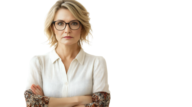 Serious elderly woman's portrait reveals angry and frustrated expressions of middle age disappointment, unhappy face show her daily struggles