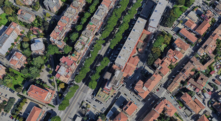 Italy, Florence, bird's-eye view, in summer