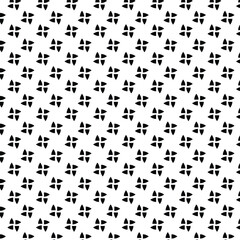 Black and white vector seamless pattern with small diamonds , star shapes ,rhombuses .Abstract black and white geometric texture .Simple minimal wide repeat background .