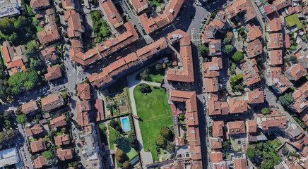 Italy, Florence, bird's-eye view, in summer