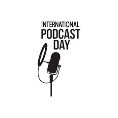 podcast typography vector illustration 