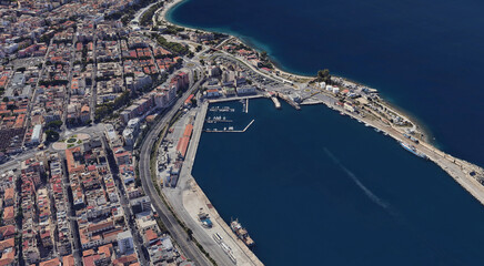 Reggio Calabria's Coastline from Above: Ionian Sea and Urban Landscape