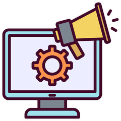 Promotion Icon Outline Color Icon