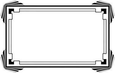 Art Deco frame on white background