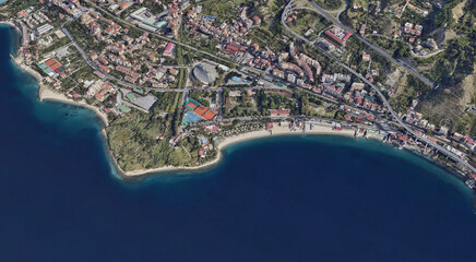 Reggio Calabria's Coastline from Above: Ionian Sea and Urban Landscape