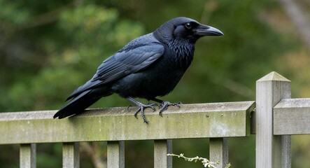 Crow on a fence 