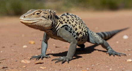 Obraz premium Monitor lizard stalking 