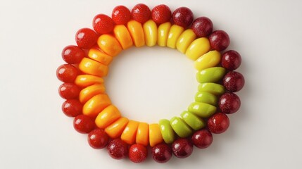 Obraz premium Colorful Fruit Arrangement for Healthy Eating