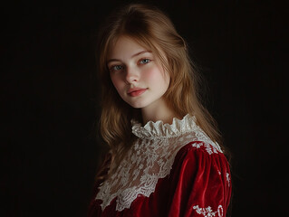 Fototapeta premium Beauty on black background, beauty holiday atmosphere, Christmas beauty wallpaper