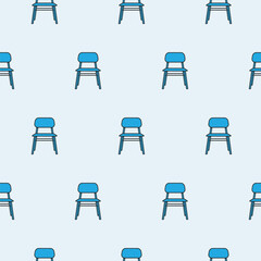 chair seamless pattern design, vector repeated chair pattern background