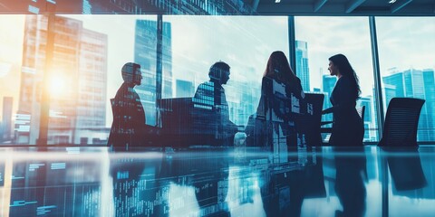 business formal meeting conference discussion with coworker shareholder or client concentrate private ideas created by ai