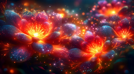 Glowing Floral Illustration