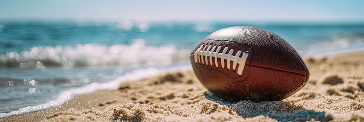 American Football on the Beach: Summer Sports and Relaxation