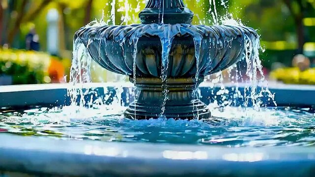 fountain  is a fountain that is designed to provide a source of water for people to drink. The fountain is usually located in a public park or a garden, and it is often used for recreational purposes