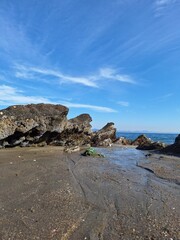 Miura beach on a sunny winter day, Japan