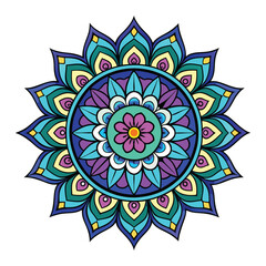 mandala vector art on white background