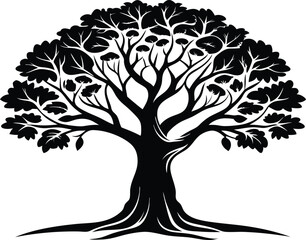 tree silhouette vector illustration