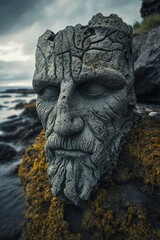 Fototapeta premium Ancient Celtic god of the sea and tides Nechtan.